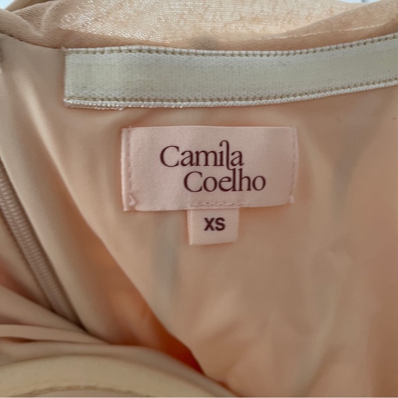 CAMILA COELHO | Lillian Midi Dress Pastel Peach (Nude) Size XS - Picture 7 of 7